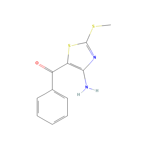 (4-amino-2-methylsulfanyl-1,3-thiazol-5-yl)-phenylmethanone (CAS: 39736-27-1) - Chemical Structure and Molecular Formula 