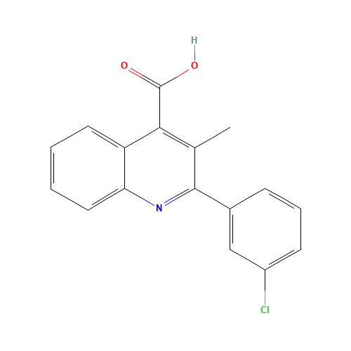 2-(3-chlorophenyl)-3-methylquinoline-4-carboxylic acid (CAS: 350997-46-5) - Chemical Structure and Molecular Formula 