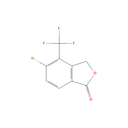 5-bromo-4-(trifluoromethyl)-3H-2-benzofuran-1-one (CAS: 1374572-67-4) - Chemical Structure and Molecular Formula 