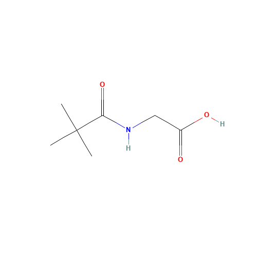 2-(2,2-dimethylpropanoylamino)acetic acid (CAS: 23891-96-5) - Chemical Structure and Molecular Formula 