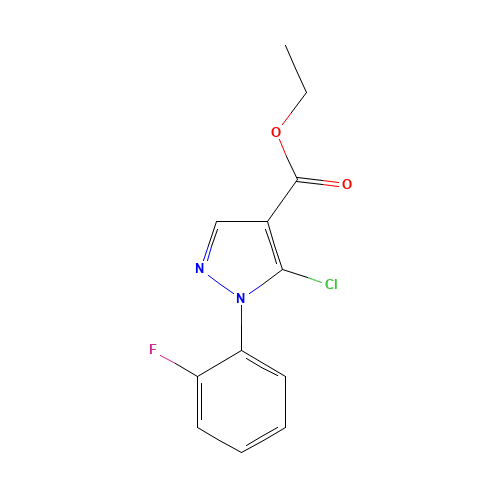 ethyl 5-chloro-1-(2-fluorophenyl)pyrazole-4-carboxylate (CAS: 1245279-25-7) - Chemical Structure and Molecular Formula 