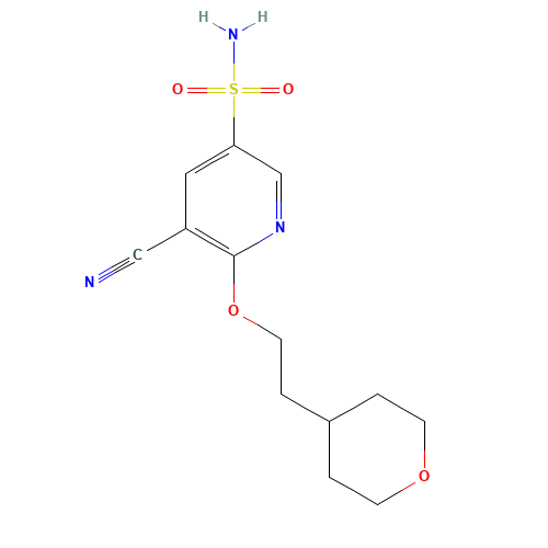 5-cyano-6-[2-(oxan-4-yl)ethoxy]pyridine-3-sulfonamide (CAS: 1228876-48-9) - Related Chemical Product