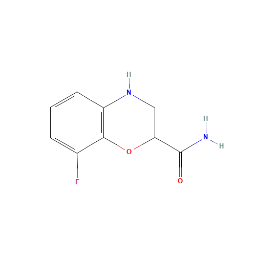 8-fluoro-3,4-dihydro-2H-1,4-benzoxazine-2-carboxamide (CAS: 1257703-79-9) - Related Chemical Product