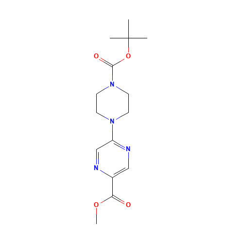 methyl 5-[4-[(2-methylpropan-2-yl)oxycarbonyl]piperazin-1-yl]pyrazine-2-carboxylate (CAS: 1215626-40-6) - Related Chemical Product