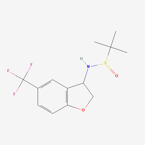 2-methyl-N-[5-(trifluoromethyl)-2,3-dihydro-1-benzofuran-3-yl]propane-2-sulfinamide (CAS: 1243205-09-5) - Related Chemical Product