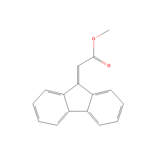 methyl 2-fluoren-9-ylideneacetate (CAS: 146967-87-5) - Chemical Structure and Molecular Formula 