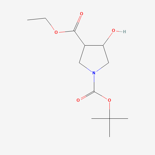 1-O-tert-butyl 3-O-ethyl 4-hydroxypyrrolidine-1,3-dicarboxylate (CAS: 146256-99-7) - Related Chemical Product