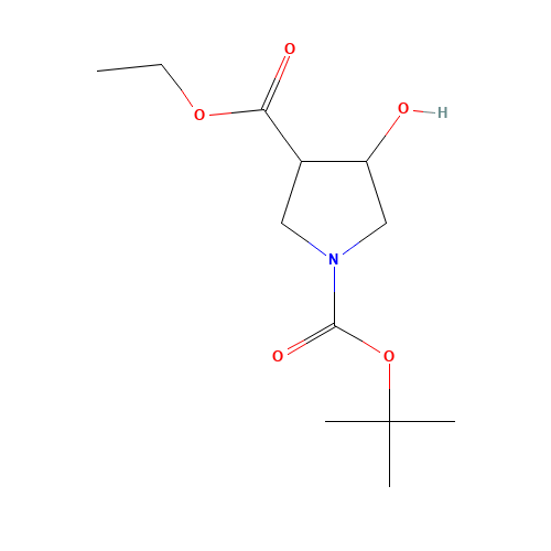 1-O-tert-butyl 3-O-ethyl 4-hydroxypyrrolidine-1,3-dicarboxylate (CAS: 146256-99-7) - Related Chemical Product