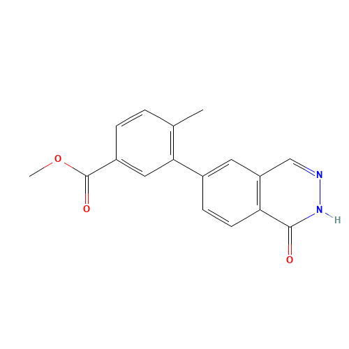 methyl 4-methyl-3-(1-oxo-2H-phthalazin-6-yl)benzoate (CAS: 909187-26-4) - Chemical Structure and Molecular Formula 
