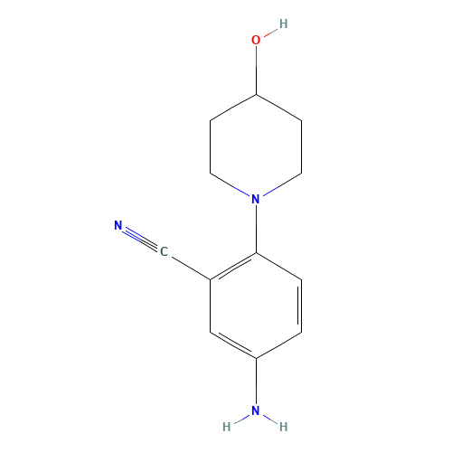 5-amino-2-(4-hydroxypiperidin-1-yl)benzonitrile (CAS: 288251-78-5) - Related Chemical Product