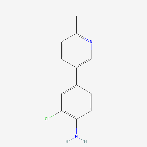 2-chloro-4-(6-methylpyridin-3-yl)aniline (CAS: 1400287-48-0) - Chemical Structure and Molecular Formula 