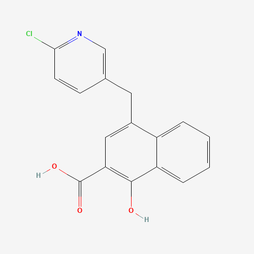 4-[(6-chloropyridin-3-yl)methyl]-1-hydroxynaphthalene-2-carboxylic acid (CAS: 1350969-01-5) - Related Chemical Product