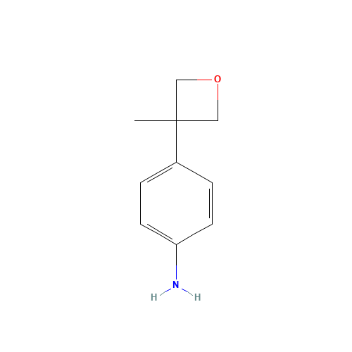 4-(3-methyloxetan-3-yl)aniline (CAS: 1225380-12-0) - Chemical Structure and Molecular Formula 