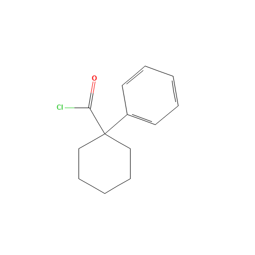 1-phenylcyclohexane-1-carbonyl chloride (CAS: 2890-42-8) - Chemical Structure and Molecular Formula 