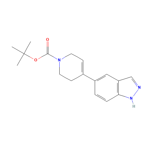 tert-butyl 4-(1H-indazol-5-yl)-3,6-dihydro-2H-pyridine-1-carboxylate (CAS: 1383705-89-2) - Chemical Structure and Molecular Formula 