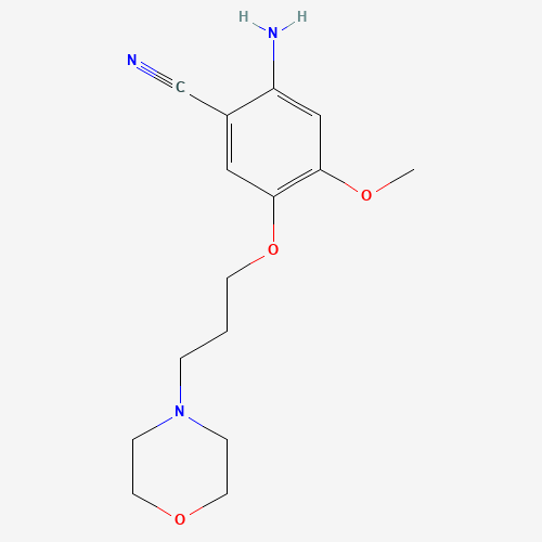 2-amino-4-methoxy-5-(3-morpholin-4-ylpropoxy)benzonitrile (CAS: 675126-27-9) - Related Chemical Product