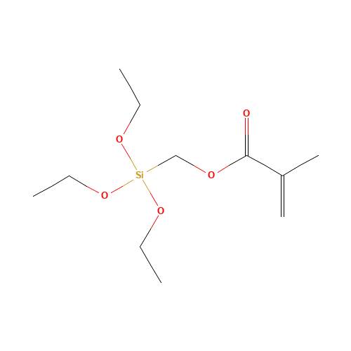 triethoxysilylmethyl 2-methylprop-2-enoate (CAS: 5577-72-0) - Chemical Structure and Molecular Formula 
