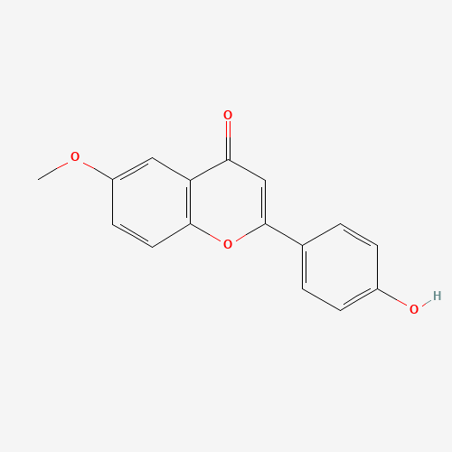 2-(4-hydroxyphenyl)-6-methoxychromen-4-one (CAS: 4002-52-2) - Chemical Structure and Molecular Formula 