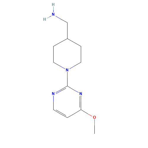 [1-(4-methoxypyrimidin-2-yl)piperidin-4-yl]methanamine (CAS: 1093395-75-5) - Chemical Structure and Molecular Formula 