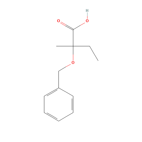 2-methyl-2-phenylmethoxybutanoic acid (CAS: 133645-39-3) - Chemical Structure and Molecular Formula 