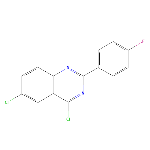 4,6-dichloro-2-(4-fluorophenyl)quinazoline (CAS: 461036-88-4) - Chemical Structure and Molecular Formula 