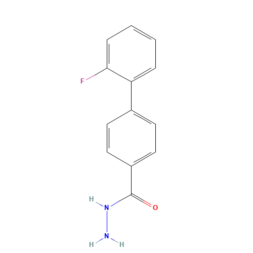 4-(2-fluorophenyl)benzohydrazide (CAS: 259269-90-4) - Chemical Structure and Molecular Formula 
