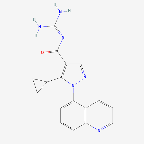 5-cyclopropyl-N-(diaminomethylidene)-1-quinolin-5-ylpyrazole-4-carboxamide;hydrate;hydrochloride (CAS: 241800-98-6) - Related Chemical Product