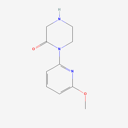 1-(6-methoxypyridin-2-yl)piperazin-2-one (CAS: 1443256-90-3) - Chemical Structure and Molecular Formula 