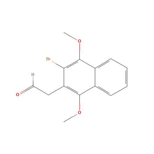 2-(3-bromo-1,4-dimethoxynaphthalen-2-yl)acetaldehyde (CAS: 960607-56-1) - Chemical Structure and Molecular Formula 