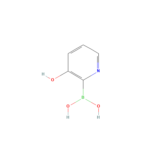 (3-hydroxypyridin-2-yl)boronic acid (CAS: 1245942-28-2) - Chemical Structure and Molecular Formula 