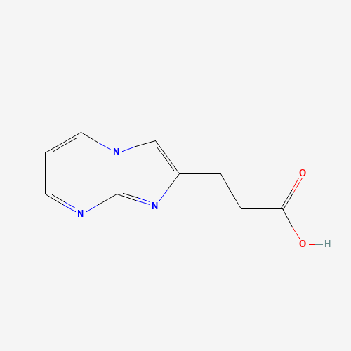 3-imidazo[1,2-a]pyrimidin-2-ylpropanoic acid (CAS: 956101-01-2) - Chemical Structure and Molecular Formula 