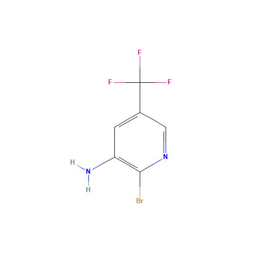 2-bromo-5-(trifluoromethyl)pyridin-3-amine (CAS: 1211515-87-5) - Chemical Structure and Molecular Formula 