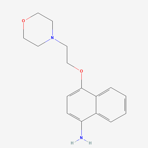 4-(2-morpholin-4-ylethoxy)naphthalen-1-amine (CAS: 317806-90-9) - Chemical Structure and Molecular Formula 