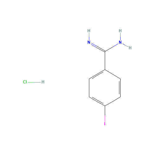 4-iodobenzenecarboximidamide;hydrochloride (CAS: 134322-01-3) - Chemical Structure and Molecular Formula 