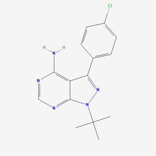 1-tert-butyl-3-(4-chlorophenyl)pyrazolo[3,4-d]pyrimidin-4-amine (CAS: 172889-27-9) - Related Chemical Product