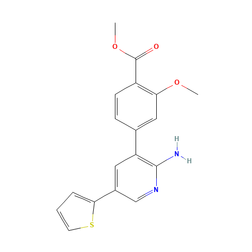 methyl 4-(2-amino-5-thiophen-2-ylpyridin-3-yl)-2-methoxybenzoate (CAS: 1364267-87-7) - Related Chemical Product