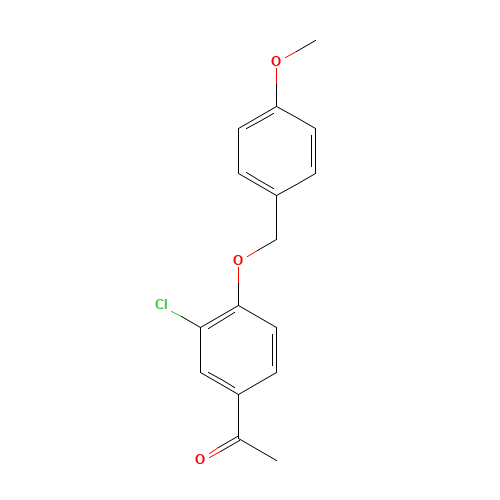 1-[3-chloro-4-[(4-methoxyphenyl)methoxy]phenyl]ethanone (CAS: 1225598-51-5) - Related Chemical Product