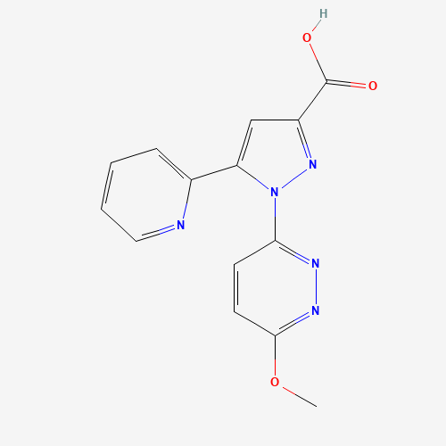 1-(6-methoxypyridazin-3-yl)-5-pyridin-2-ylpyrazole-3-carboxylic acid (CAS: 741287-88-7) - Chemical Structure and Molecular Formula 