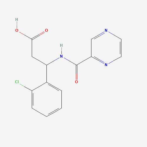 3-(2-chlorophenyl)-3-(pyrazine-2-carbonylamino)propanoic acid (CAS: 1222970-08-2) - Related Chemical Product