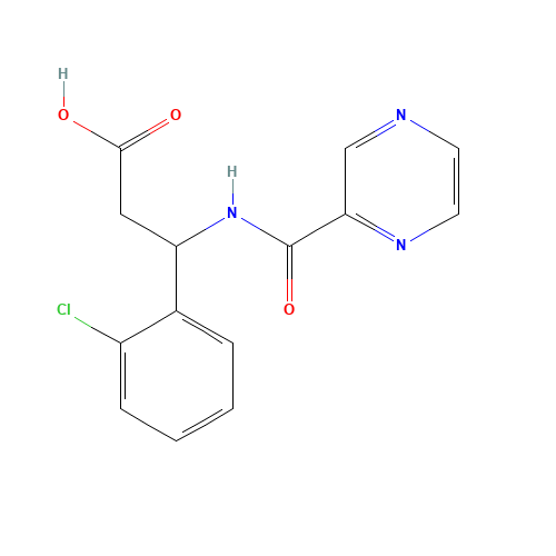 3-(2-chlorophenyl)-3-(pyrazine-2-carbonylamino)propanoic acid (CAS: 1222970-08-2) - Related Chemical Product