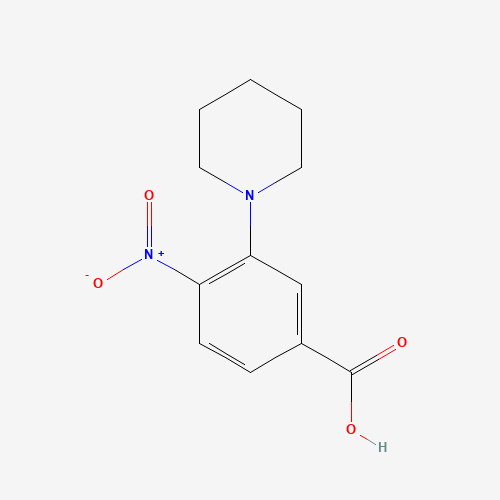 4-nitro-3-piperidin-1-ylbenzoic acid (CAS: 1141473-72-4) - Chemical Structure and Molecular Formula 