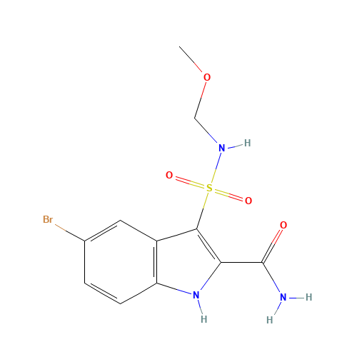 5-bromo-3-(methoxymethylsulfamoyl)-1H-indole-2-carboxamide (CAS: 660413-37-6) - Related Chemical Product
