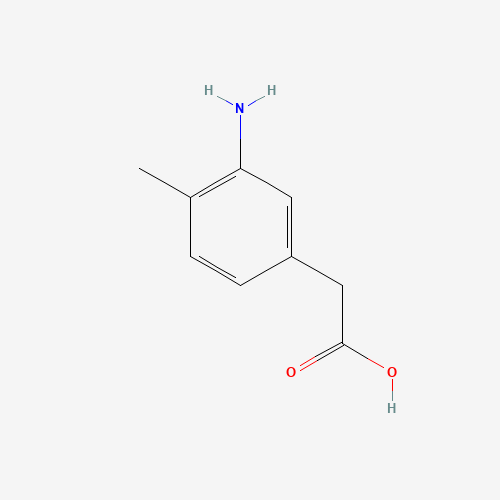 2-(3-amino-4-methylphenyl)acetic acid (CAS: 54941-46-7) - Chemical Structure and Molecular Formula 