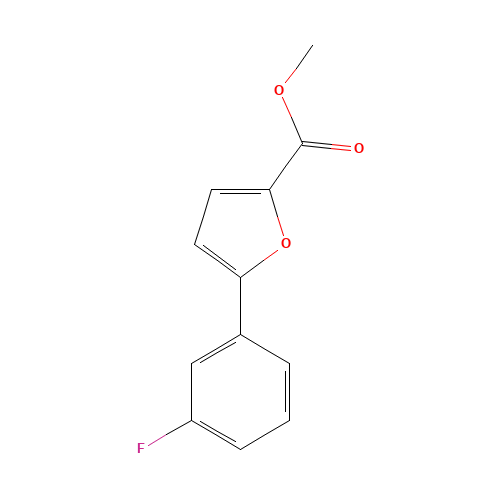 methyl 5-(3-fluorophenyl)furan-2-carboxylate (CAS: 54023-07-3) - Chemical Structure and Molecular Formula 