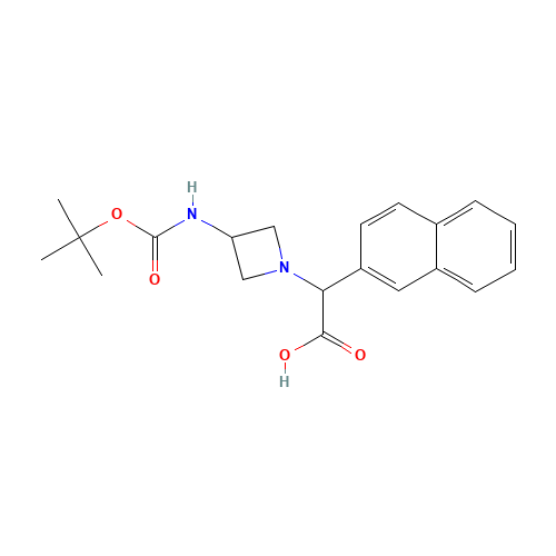 2-[3-[(2-methylpropan-2-yl)oxycarbonylamino]azetidin-1-yl]-2-naphthalen-2-ylacetic acid (CAS: 885275-34-3) - Related Chemical Product