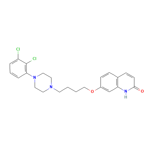 7-[4-[4-(2,3-dichlorophenyl)piperazin-1-yl]butoxy]-1H-quinolin-2-one (CAS: 129722-25-4) - Chemical Structure and Molecular Formula 