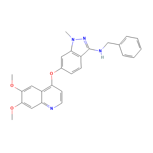 N-benzyl-6-(6,7-dimethoxyquinolin-4-yl)oxy-1-methylindazol-3-amine (CAS: 862178-81-2) - Related Chemical Product