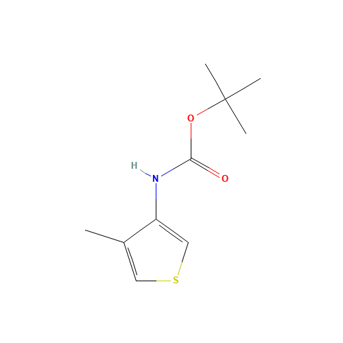 tert-butyl N-(4-methylthiophen-3-yl)carbamate (CAS: 1097629-78-1) - Chemical Structure and Molecular Formula 