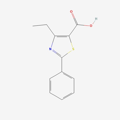 4-ethyl-2-phenyl-1,3-thiazole-5-carboxylic acid (CAS: 113366-57-7) - Chemical Structure and Molecular Formula 