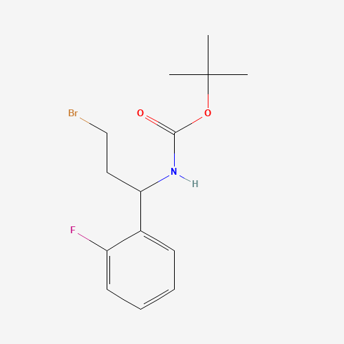 tert-butyl N-[3-bromo-1-(2-fluorophenyl)propyl]carbamate (CAS: 924818-00-8) - Related Chemical Product